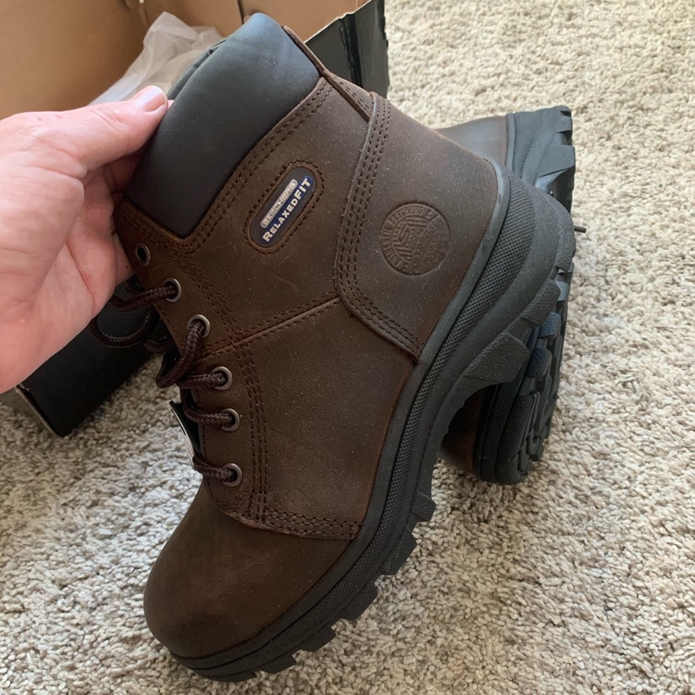 Sketchers steel toe work boots